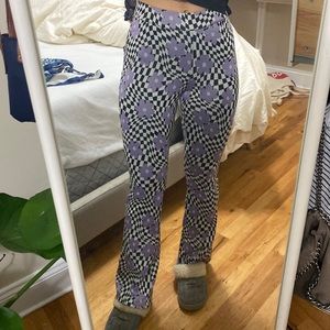 Primark flare floral knit pant